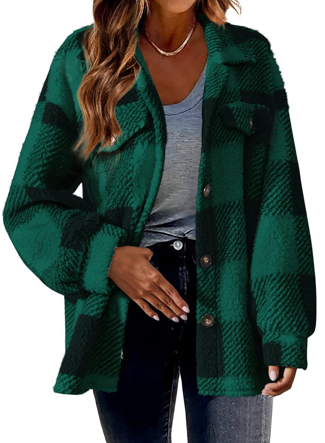 Autumn Checkered Wool Jacket – Single Breasted Style
