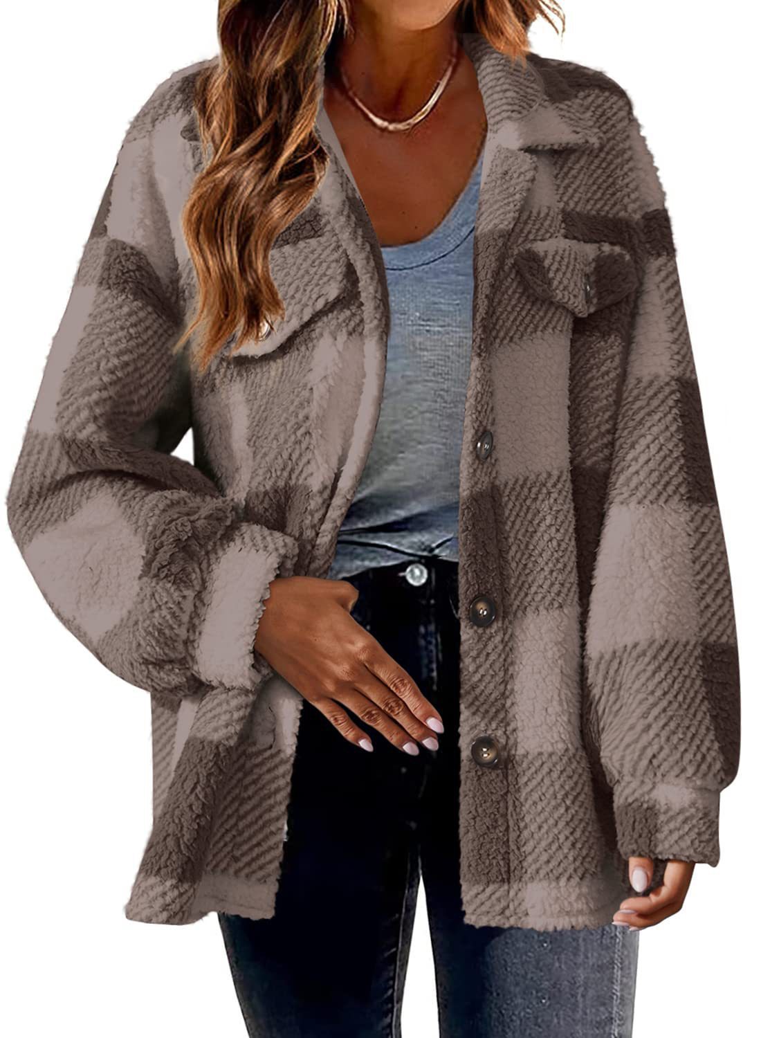 Autumn Checkered Wool Jacket – Single Breasted Style