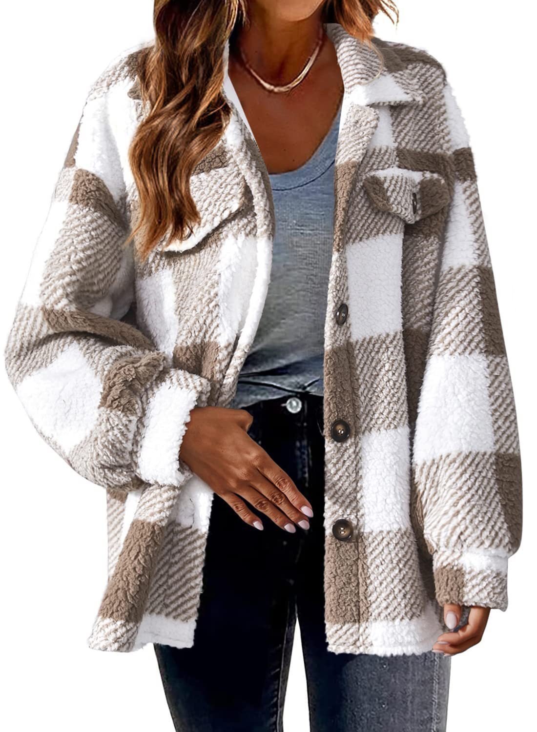 Autumn Checkered Wool Jacket – Single Breasted Style