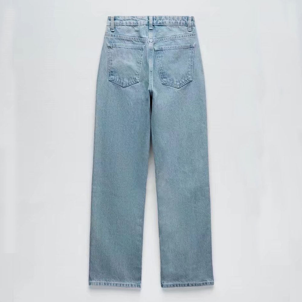 Fashion Short Jacket Straight Jeans For Women's
