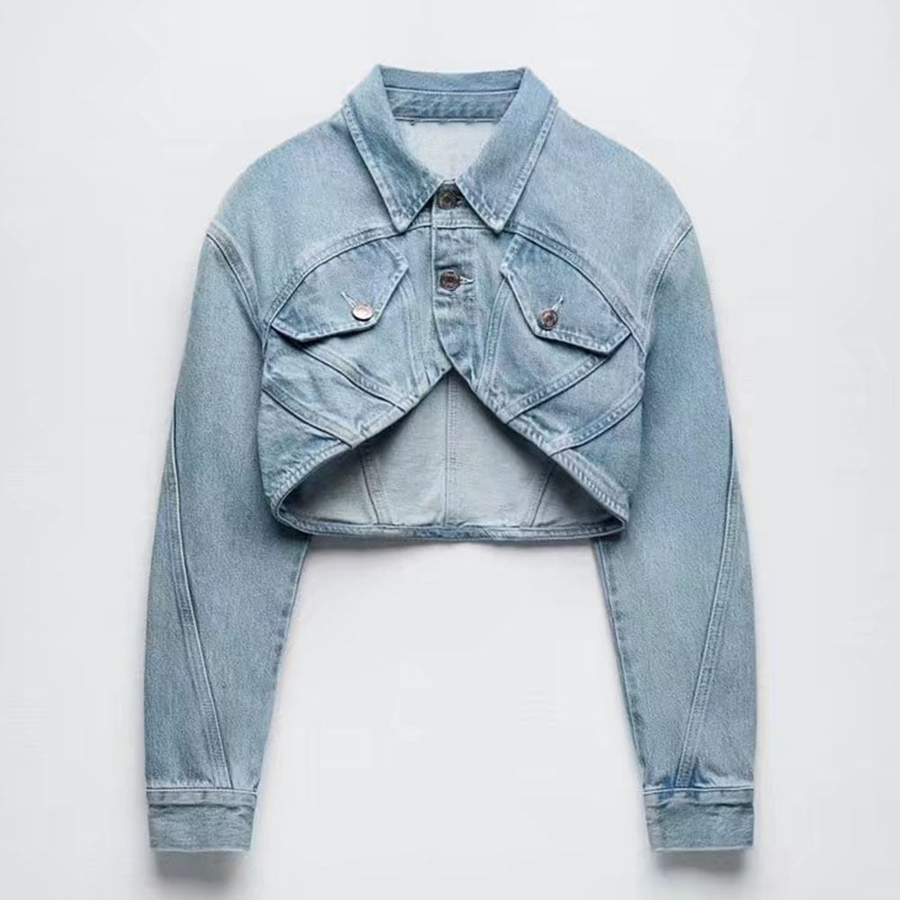 Fashion Short Jacket Straight Jeans For Women's