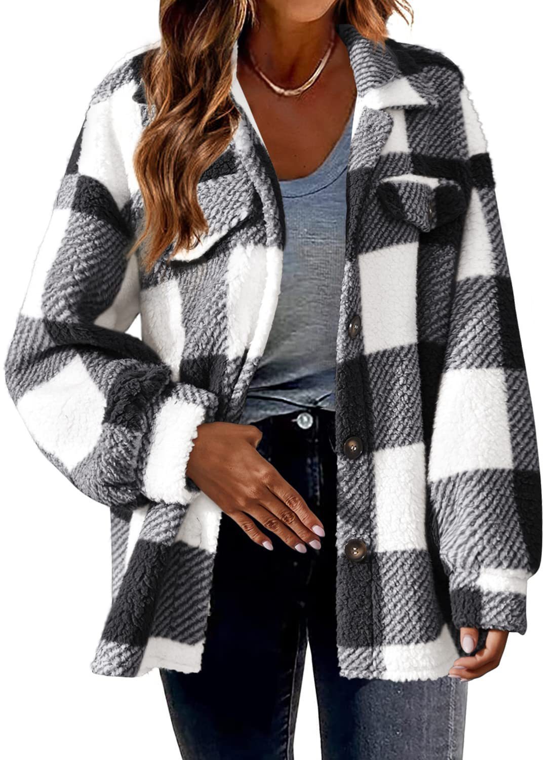 Autumn Checkered Wool Jacket – Single Breasted Style