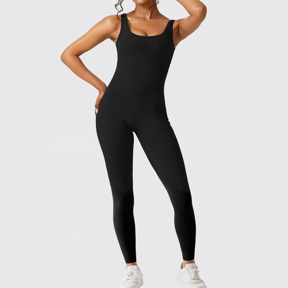 SleekFit Sleeveless Flared Jumpsuit for Women