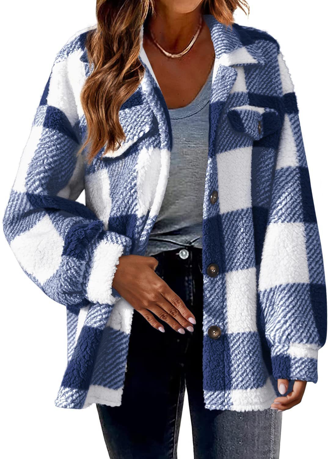 Autumn Checkered Wool Jacket – Single Breasted Style