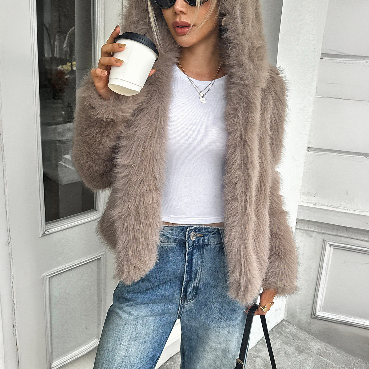 Coat Women's Fleece Long Sleeve