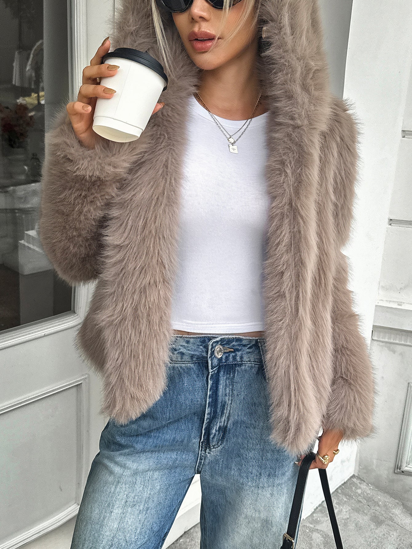 Coat Women's Fleece Long Sleeve