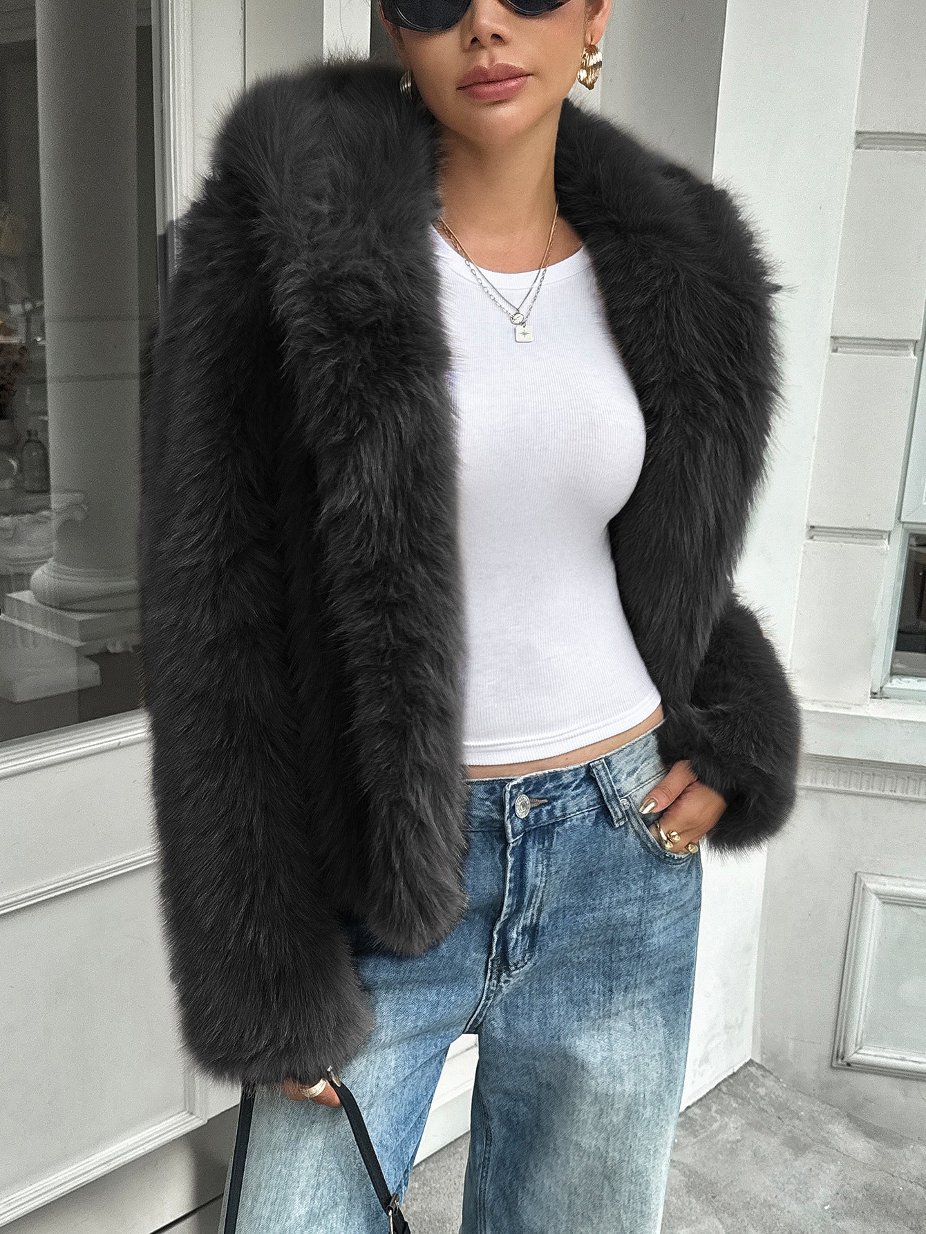 Coat Women's Fleece Long Sleeve