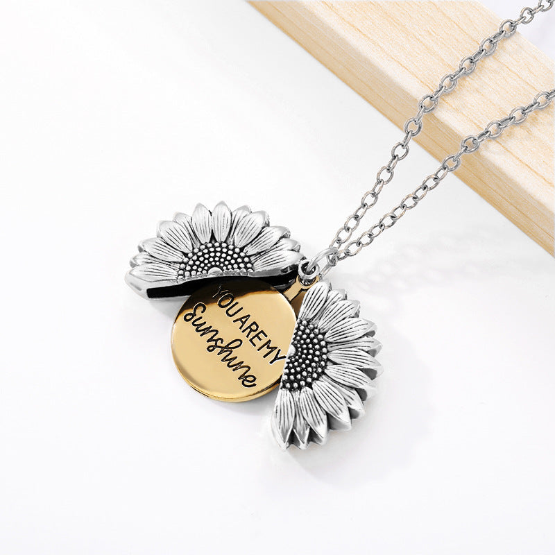 Style Sunflower Pendant Necklace American & European