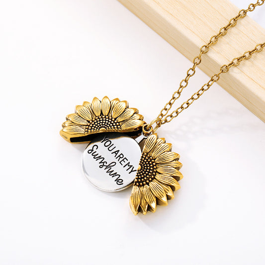 Style Sunflower Pendant Necklace American & European