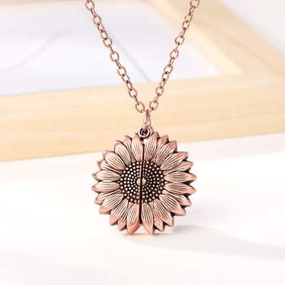 Style Sunflower Pendant Necklace American & European
