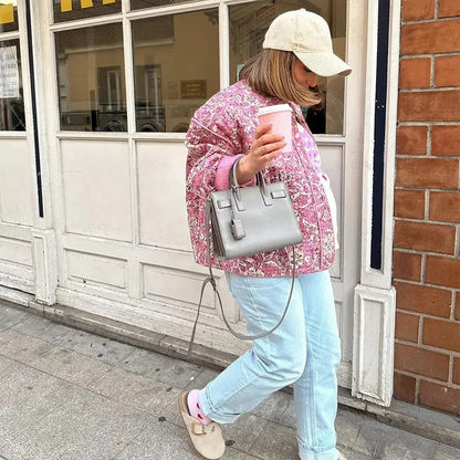 Floral Print Jacket Fashion for Women's