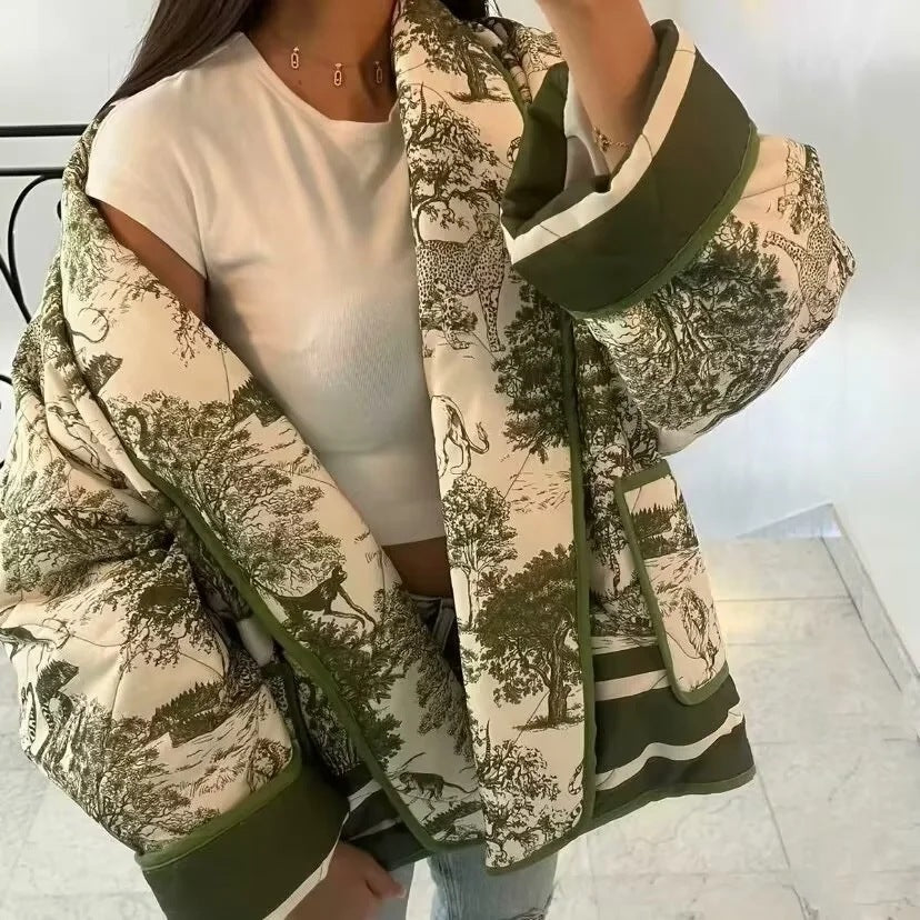 Express Your Style in Color - Women’s 6-Tone Cotton Print Jacket