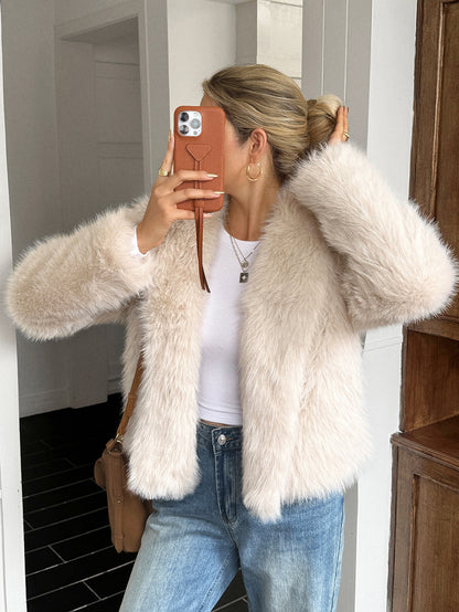 Coat Women's Fleece Long Sleeve