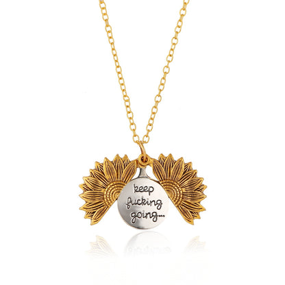 Style Sunflower Pendant Necklace American & European