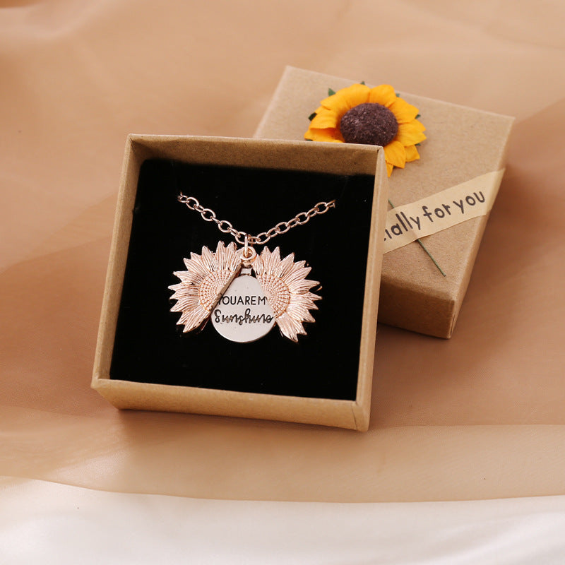 Style Sunflower Pendant Necklace American & European