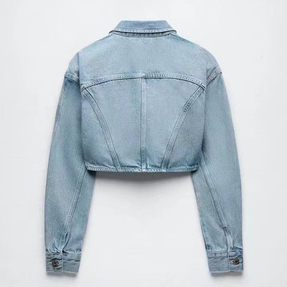 Fashion Short Jacket Straight Jeans For Women's