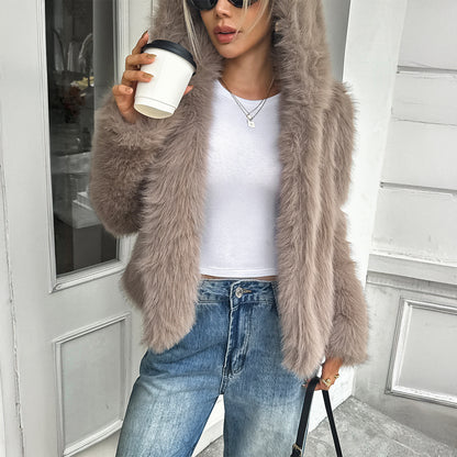 Coat Women's Fleece Long Sleeve