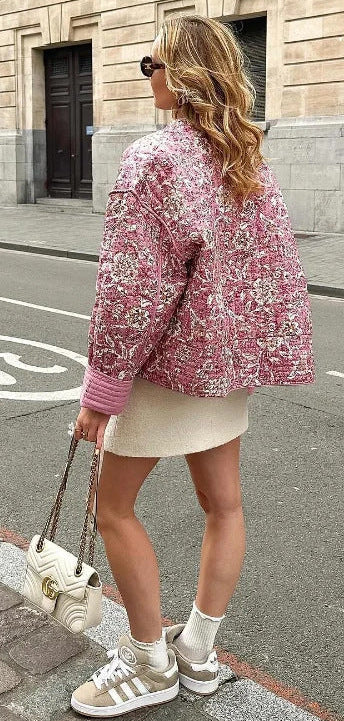 Floral Print Jacket Fashion for Women's