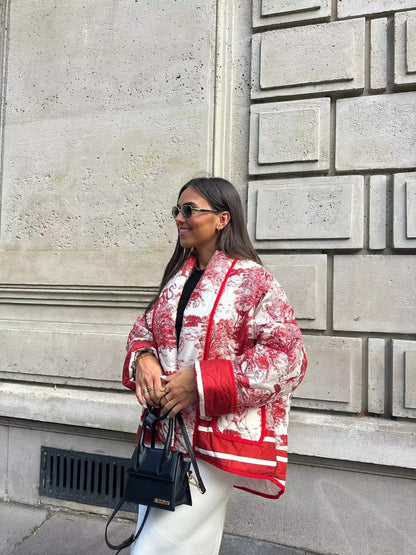 Express Your Style in Color - Women’s 6-Tone Cotton Print Jacket