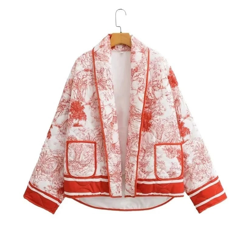 Express Your Style in Color - Women’s 6-Tone Cotton Print Jacket